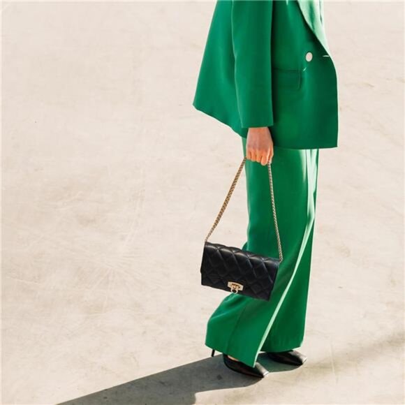 Clutch Purses for Women with Quilted Designs, Black - Picture 2 of 7